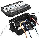 Flemoon Large Outdoor Electrical Box (12.5 x 8.5 x 5 inch), IP54 Waterproof Extension Cord Cover Weatherproof, Protect Outlet, Plug, Socket, Timer, Power Strip, Holiday Light Decoration, Black