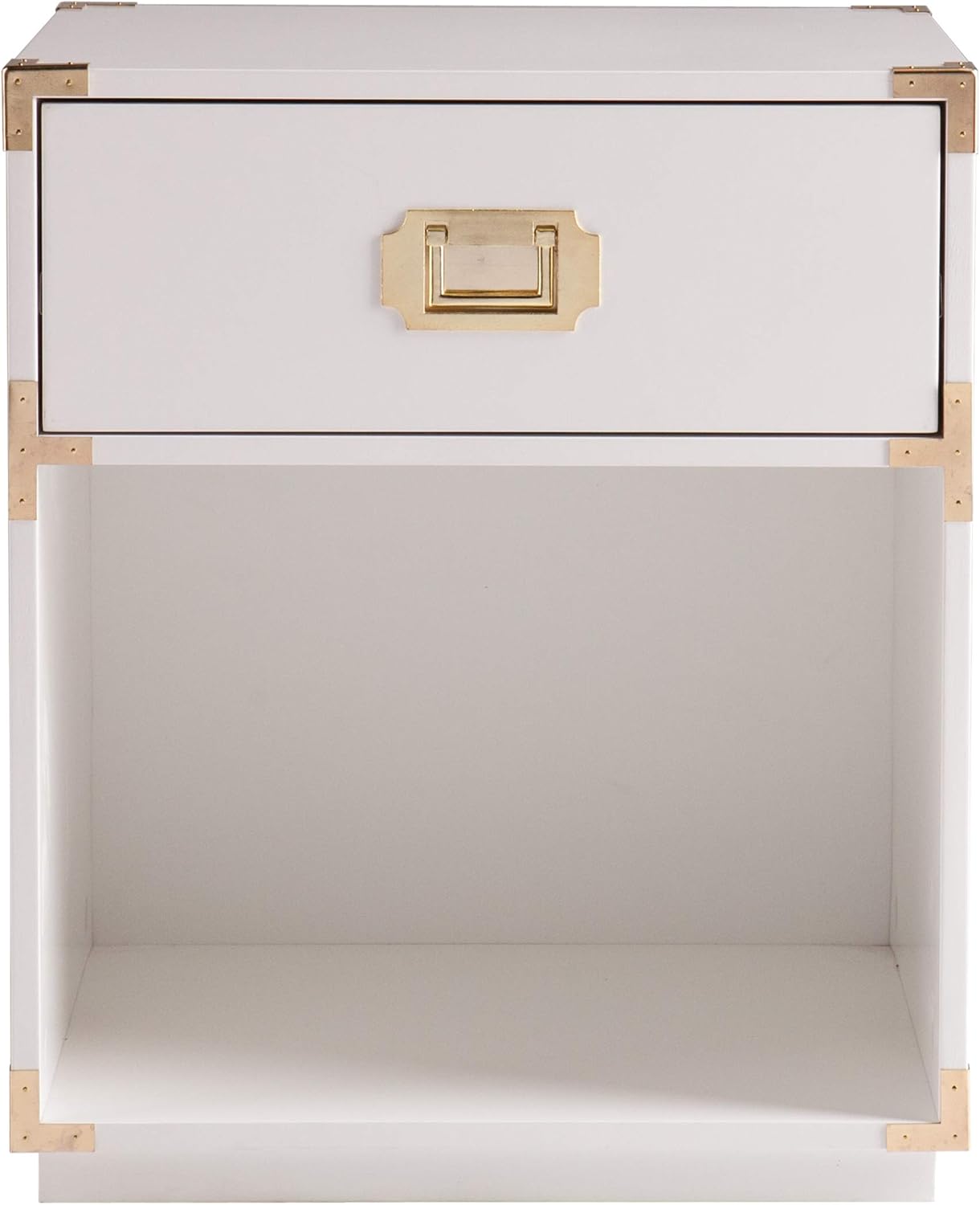 Amazon Com Sei Furniture Campaign Tall Storage Side Table White Furniture Decor