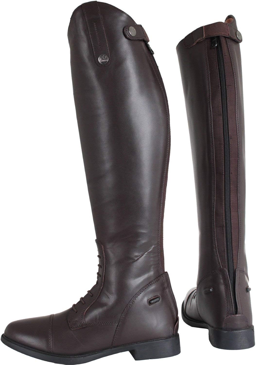 back zipper riding boots