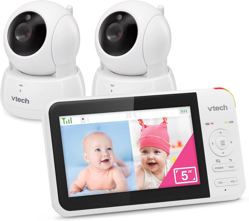 VTech VM924-2 Video Baby Monitor with 2 Cameras 5 in LCD Night Vision