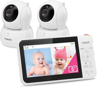 VTech VM924-2 Video Baby Monitor with 2 Cameras 5 in LCD Night Vision