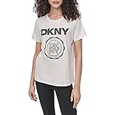DKNY Womens Short Sleeve Crew Neck Logo T-Shirt