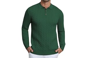 Lexiart Men's Cable Knit Sweater Long Sleeve Twist Patterned Warm Casual