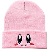 JILANI HANDICRAFT Kir-by Beanies hat Lovely face Embroidery Winter Knitted Hat Bonnet Cap Girls Boys Skiing Warm Unisex
