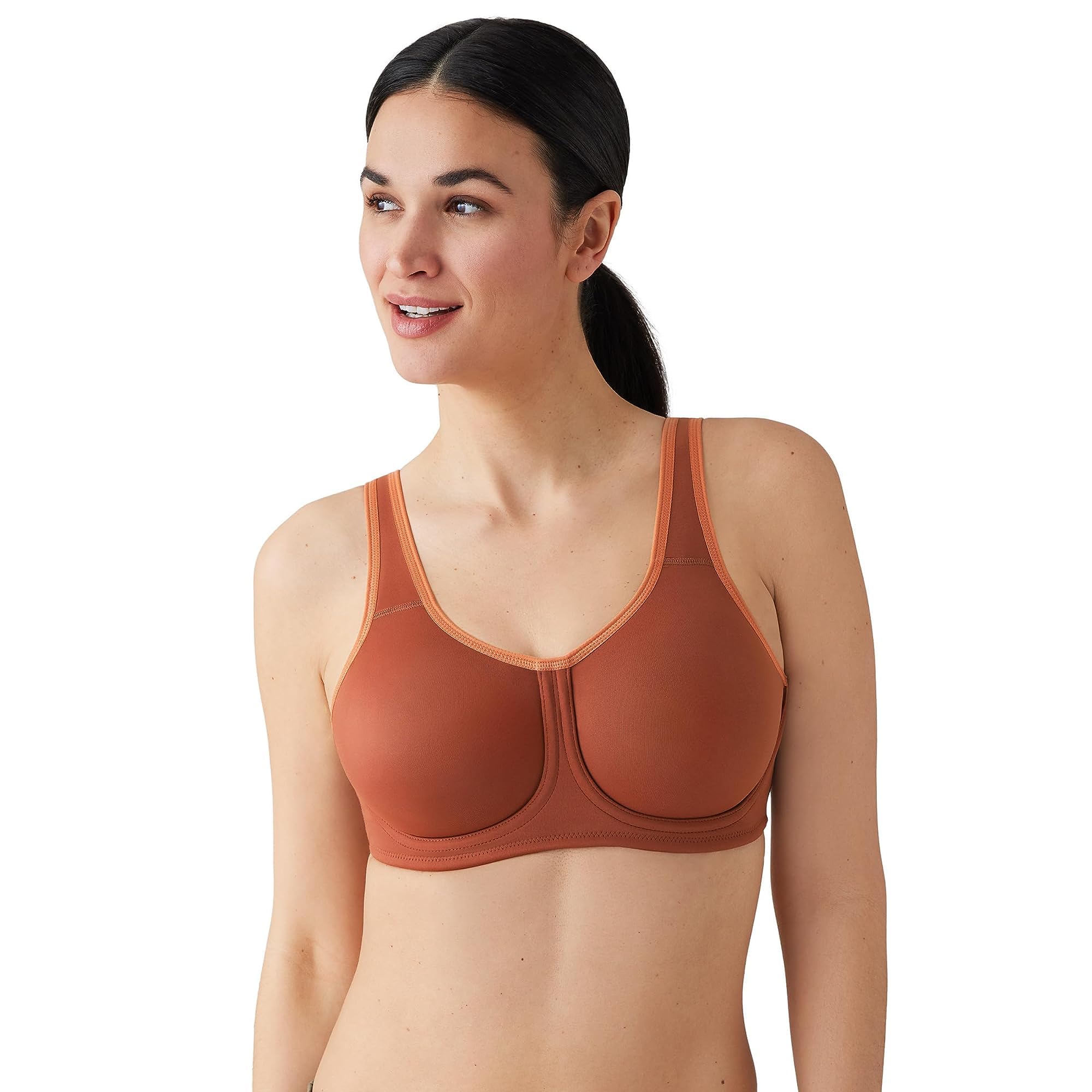 Wacoal Women’s Full Support Underwire Sport Bra, Henna, 32DDD