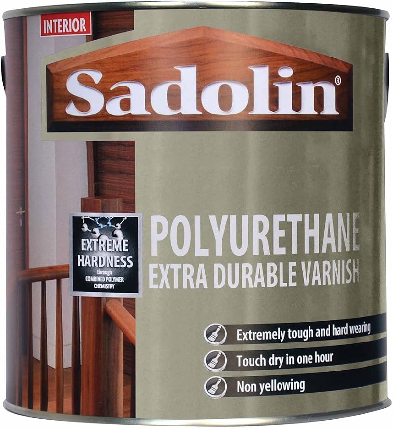 Sadolin Polyurethane Extra Durable Varnish 2.5 L Satin Interior Wood