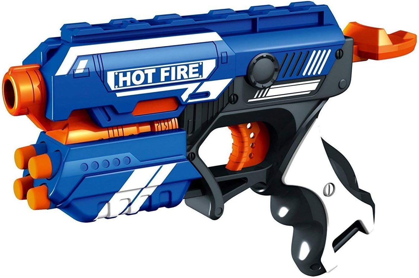 Urban Cross Spincart Blaze Storm Foam Bullet Blaster Manual Toy Gun Includes 10 Bullets (Multicolour)
