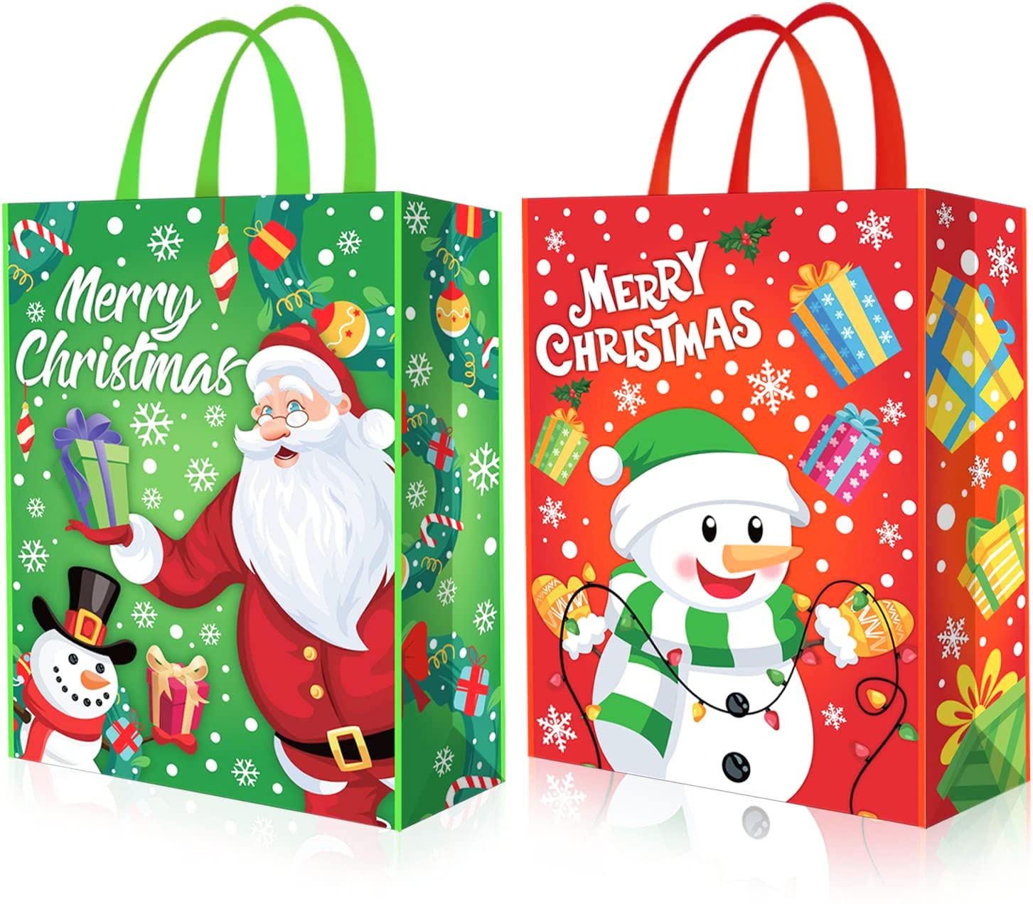 SULOLI Extra Large Gift Christmas Bag,2PCS Jumbo Christmas Sacks Extra Large Xmas Gift Bags(19.2 x 6.6 x 25.5 Inch)