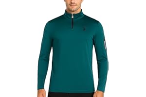 Spyder Mens Active Quarter Zip Pullover - Long Sleeve Mens 1/4 Zip Pullover Slim Fit Gym Shirts Workout Clothes
