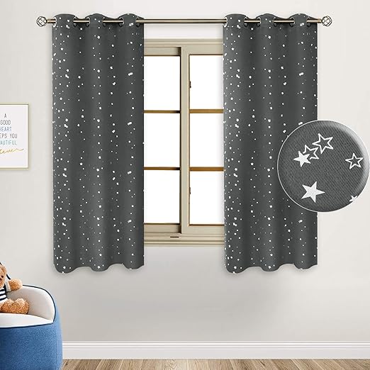 Amazon Com Bgment Kids Blackout Curtains For Bedroom Silver