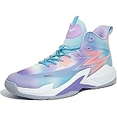 Women's Men's Basketball Shoes Fashion Volleyball Sneakers Breathable Comfortable Non Slip Lace Up Sport Outdoor Shoe Purple Size 8