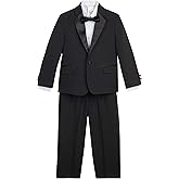 Nautica Boys 4-Piece Tuxedo Set with Dress Shirt, Bow Tie, Jacket, and Pants