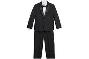 Nautica Boys 4-Piece Tuxedo Set with Dress Shirt, Bow Tie, Jacket, and Pants
