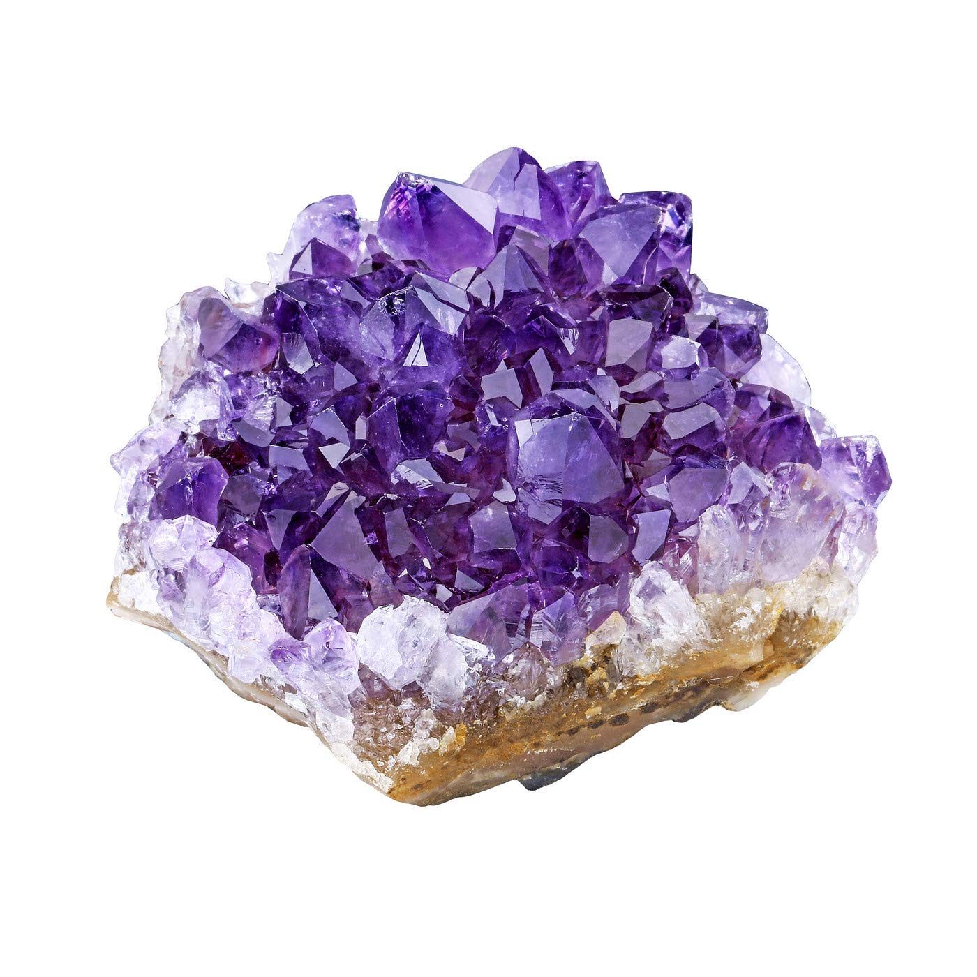 JSDDE Amethyst Crystal Cluster Rock Crystals Quartz Cluster Mineral Geode Druzy Specimen Gemstone Sculpture Home Decoration (0.17-0.33lb)