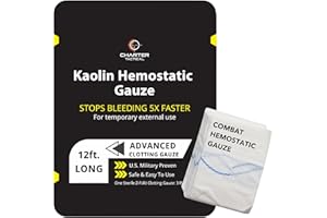 First Aid Advanced Quick Clotting Combat Gauze - Flexible Hemostatic Gauze - to Stop The Bleed kit Faster with Quick Clotting