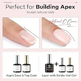 Modelones Nude Pink Builder Gel with Base and Top Coat Set 3Pcs view 6