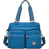 Borsa A Tracolla Donna In Nylon Leggera E Impermeabile – Multi-tasche Per Viaggi, Lavoro E Svago (26x21x10.9 Cm)