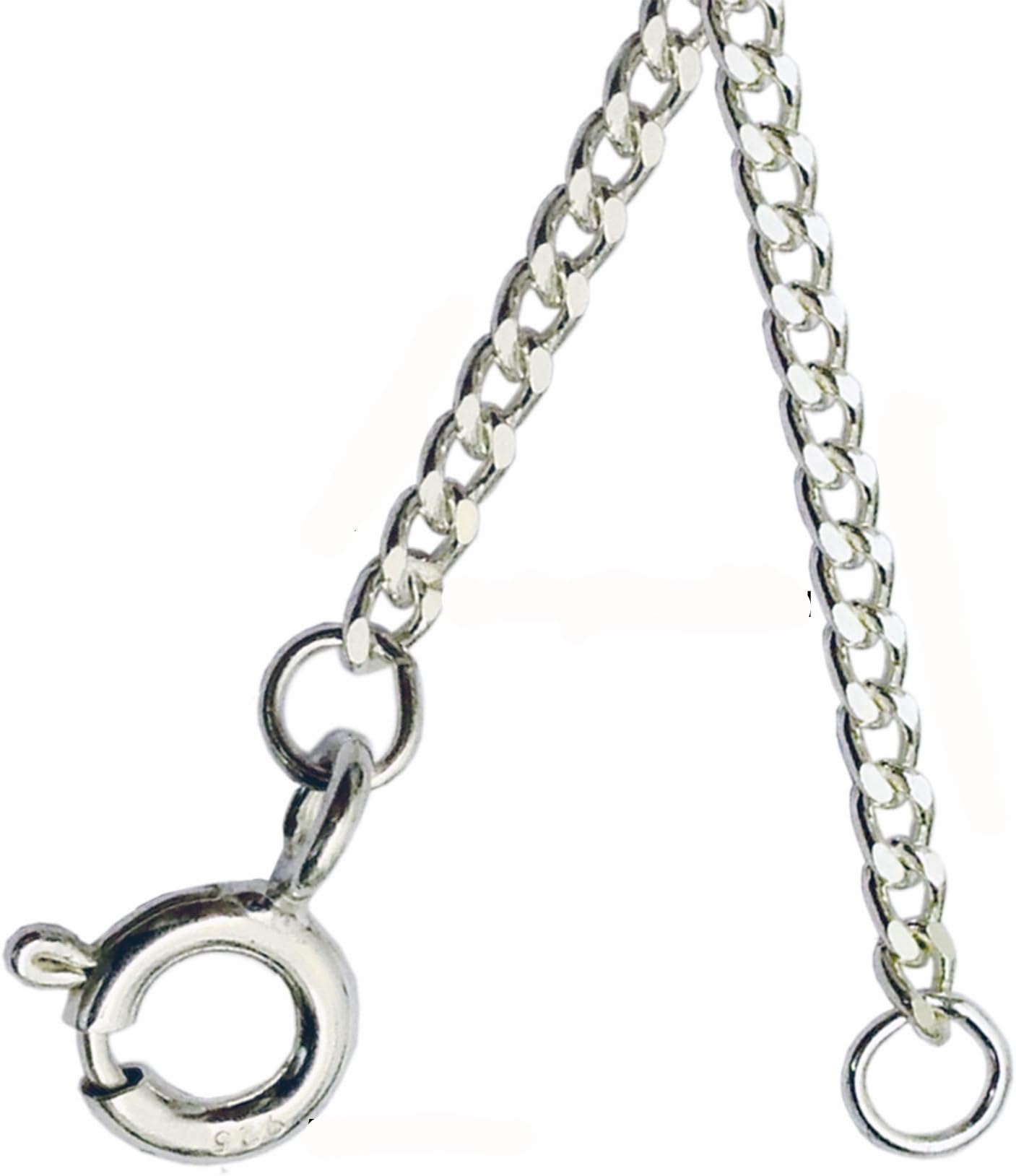 ANTOMUSBRITISH MADE SOLID (1.75mm Gauge) REAL SOLID STERLING SILVER 925 Chain for Heavier Weight PENDANTS 16INCH-40INCH