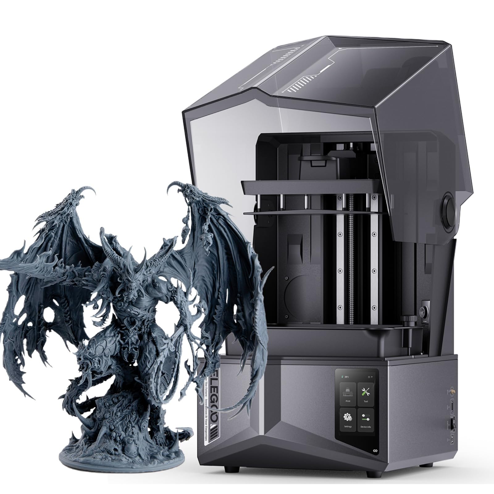 Photo 1 of ELEGOO Saturn 4 Ultra 10" 12K MSLA 3D Printer, Smart Resin Printer with AI Camera and Mechanical Sensor, Fast Printing 150mm/h, Auto-Leveling, WiFi Cluster Printing, Printing Size 8.62x4.84x8.66 Inch