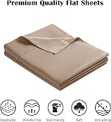 Yorkshire Bedding Flat Sheet 100% Egyptian Cotton Double 200 TC Beige 225x275 view 3