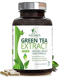 Green Tea Extract 98% with EGCG for Weight Loss 1000mg - Boost Metabolism for Healthy Heart - Antioxidants & Polyphenols for Immune System - Gentle Caffeine - Natural Fat Burner Pills - 120 Capsules
