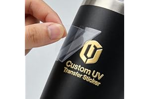 Custom UV Transfer Stickers, Personalized DFT Transfer Label Waterproof Cup Wraps & Vinyl Decals with Your Logo, Name, or Des