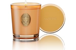 M&SENSE Natural Soy Candle | Pumpkin Apple Pie & Orange | 9.2 oz, 50H Burn Time | Luxury Scented Candle for Relaxation, Gifting, Home Décor | Ideal for Bedroom, Office, Party Ambiance