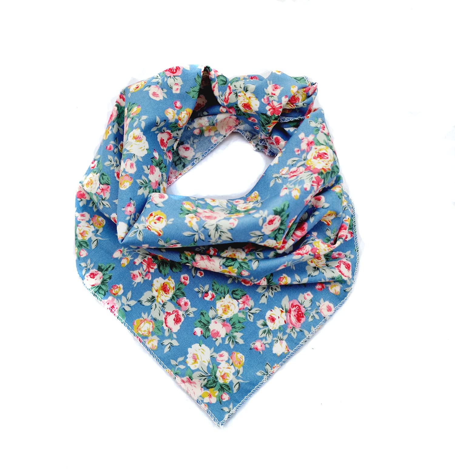 Pet Pooch Boutique Vintage Bandana for Dog, Medium/Large, Blue