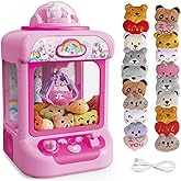 Marlrin Claw Machine for Kids, Mini Vending Machine Girls Unicorn Toys, Candy Grabber Prize Dispenser with Sound & 20 Mini Plush Toys, Electronic Arcade Game Indoor Toy for Home Party Birthday Gifts
