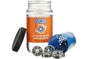 SONIC Turbo Wash, Complete Skate Bearing Cleaning Kit Includes 8 oz Citrus Cleaner, Inline Skates, Roller Skates, Skateboards