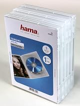 Hama CD/DVD Cases 5-Pack with Booklet Holder Clear Hinged Box Set view 3