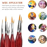 Rock Ninja Detail Paint Brush Set 9pcs Fine Detail Nylon Brushes Red view 4