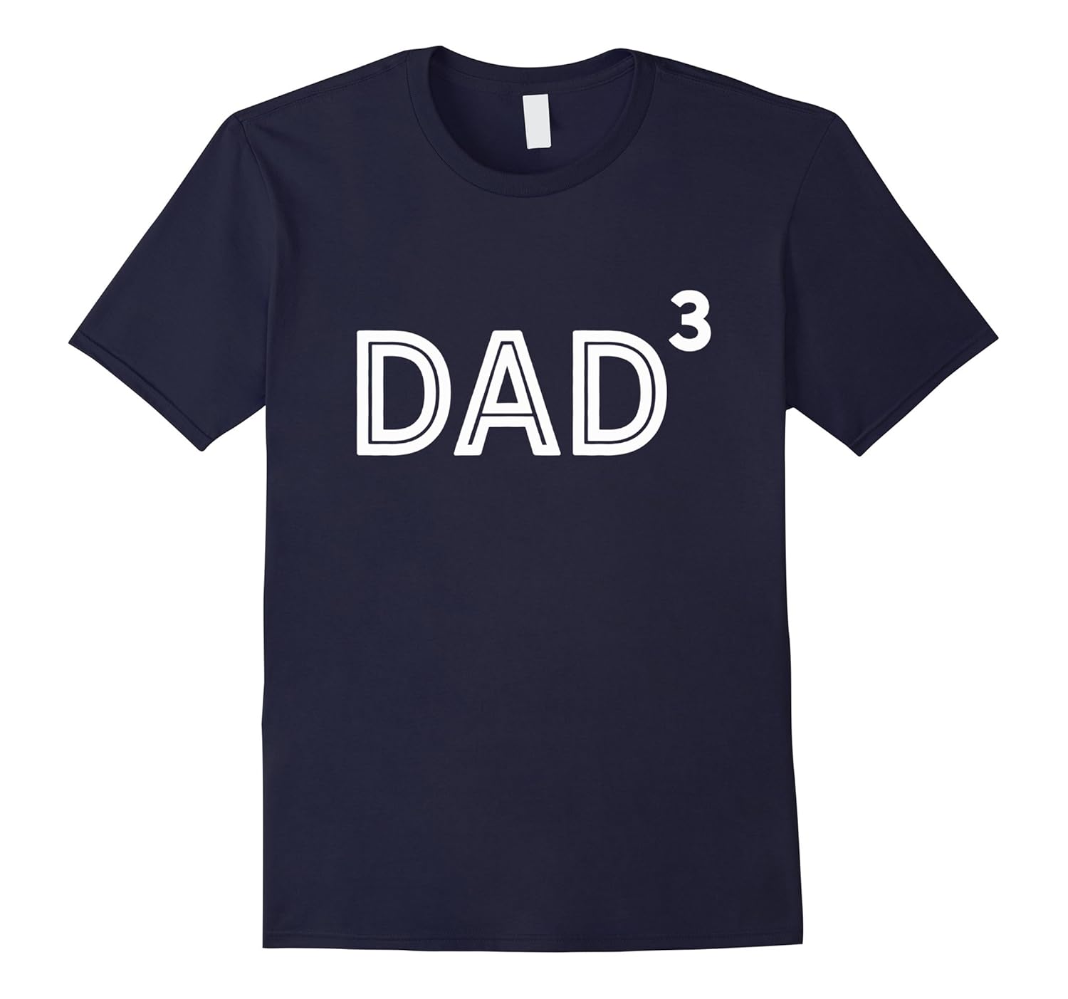 Dad Cubed 3rd Baby Pregnancy Announcement Math T-Shirt-ANZ