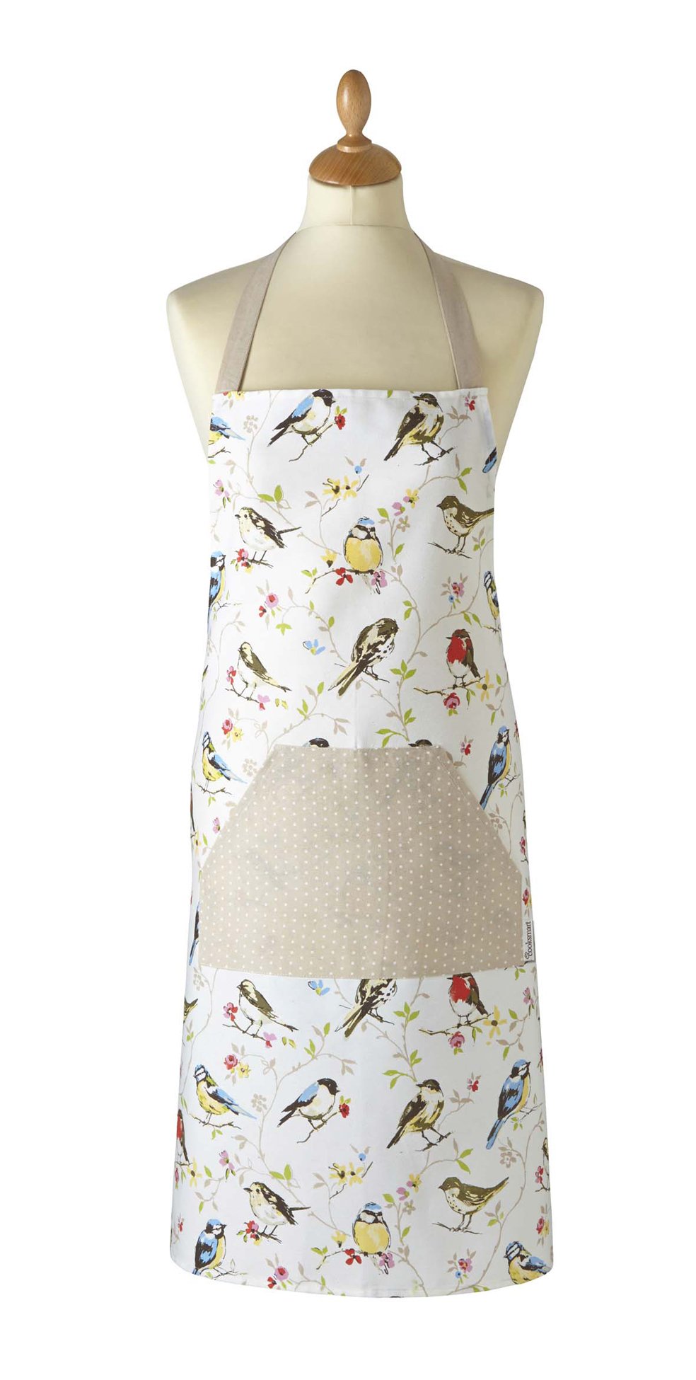 Cooksmart - Cotton apron, floral pattern, 100% cotton, Multicolor, 61x84,Multicolor,9104