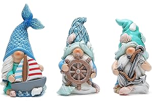 Hodao 3PCS Ocean Animals Gnomes Summer Decorations Handmade Beach Element Decor Swedish Gnomes Nisse Scandinavian Gnomes Elf Fall Decorations Indoor Home Ornaments Summer Gnomes Figurines (Ocean1)