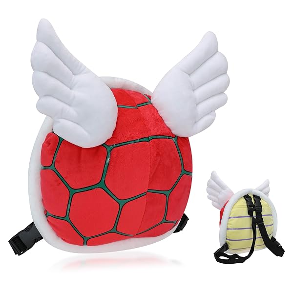 ZYPHYR Red Bowser Backpack with White Wings Super Koopa Paratroopa Bag ...