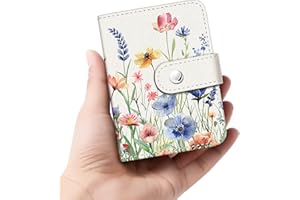 Lebrocoli Vintage Floral Small Photos Album for 2x3 Inch Films, 56 Pockets Mini Cute Albums Book for Polaroid Fujifilm Instax Mini Instant Camera Printer, Kpop Photocard Pictures Binders Holders
