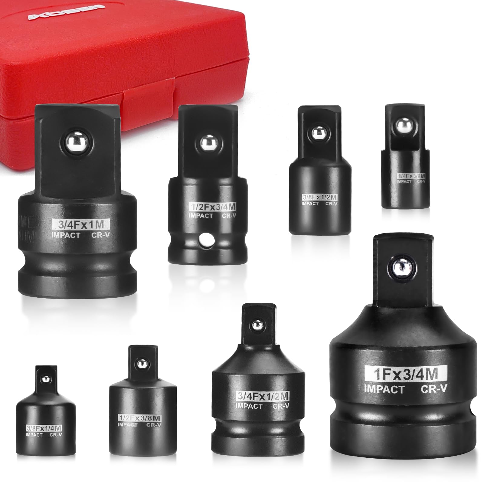 AOBEN 8 Piece Impact Socket Adapter and Reducer