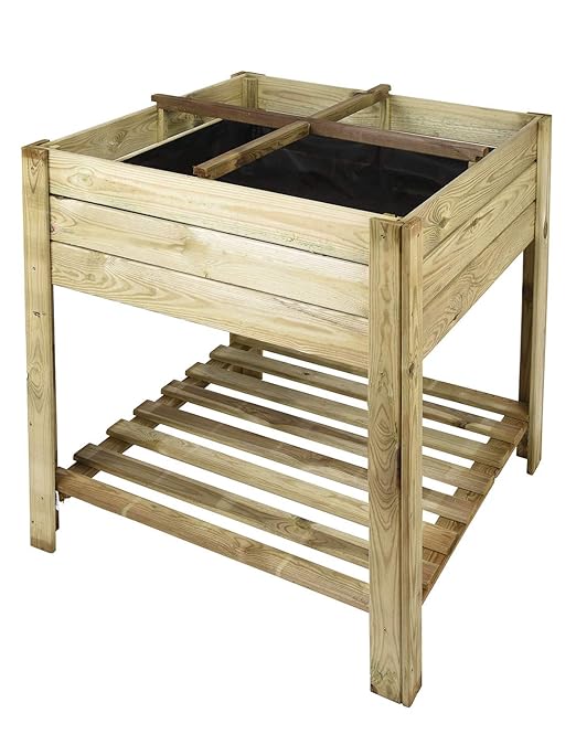 Faura - Huerto Urbano de Madera - Cuadrado: Amazon.es: Jardín