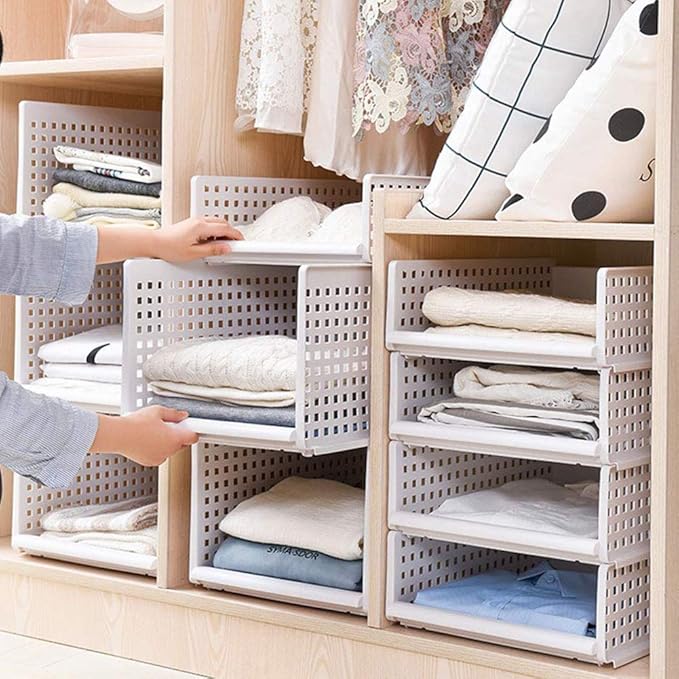 Yoillione Plastic Wardrobe Storage Organiser Wardrobe Closet Storage