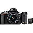 Nikon D3500 DX-Format DSLR Two Lens Kit with AF-P DX NIKKOR 18-55mm f/3.5-5.6G VR & AF-P DX NIKKOR 70-300mm f/4.5-6.3G ED, Black