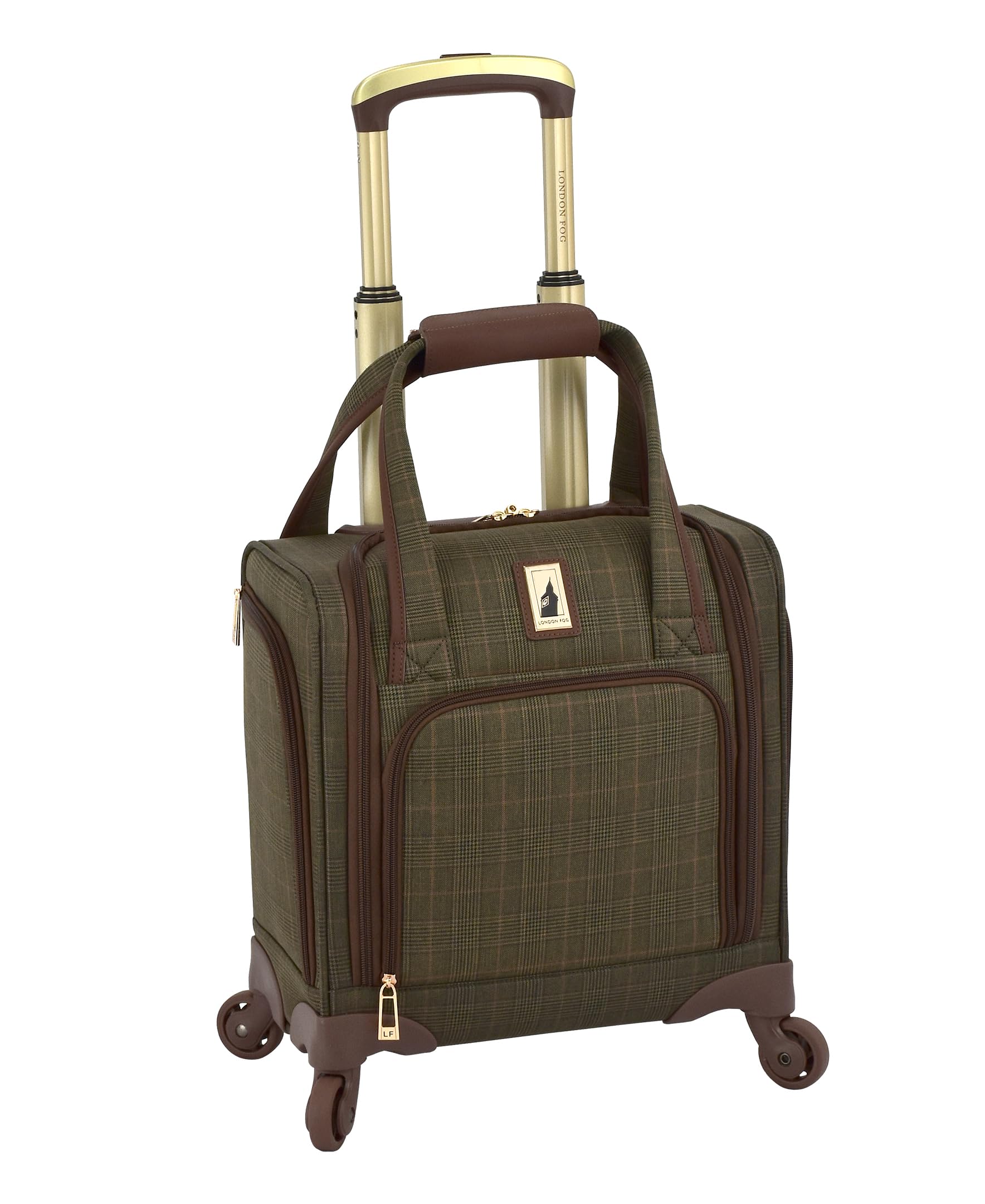 London Fog Brentwood IV 15″ 4-Wheel Under the Seat Bag, Sedona Bronze