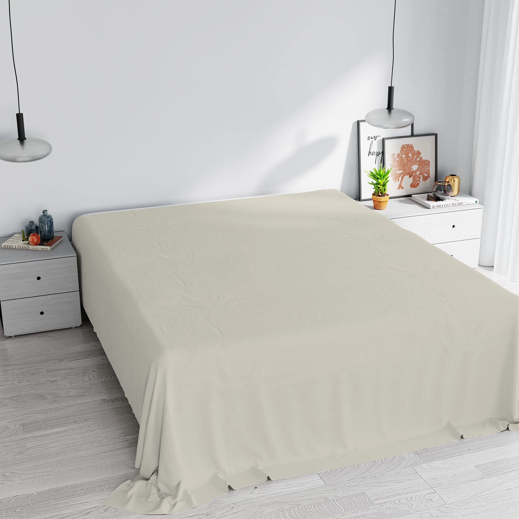 Max Color top Sheet,270x300cm,Cream, MAXY DOUBLE