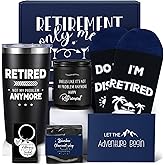 Retirement Gifts for Men 2026, 20 Oz Tumbler Best Retirement Gifts Basket, Happy Funny Retirements Gift for Dad, Grandpa, Coworker, Teachers, Boss, Friends, Retirees