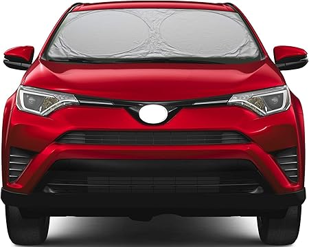 Amazon 7サイズ あらゆる車両にフィットする車のフロントガラス用サンシェード 紫外線をブロック サンバイザー プロテクター サンシェード 車を涼しく保ちダメージを与えません 簡単に使用でき 様々なサイズのフロントガラスにフィット サンシェード 車 バイク