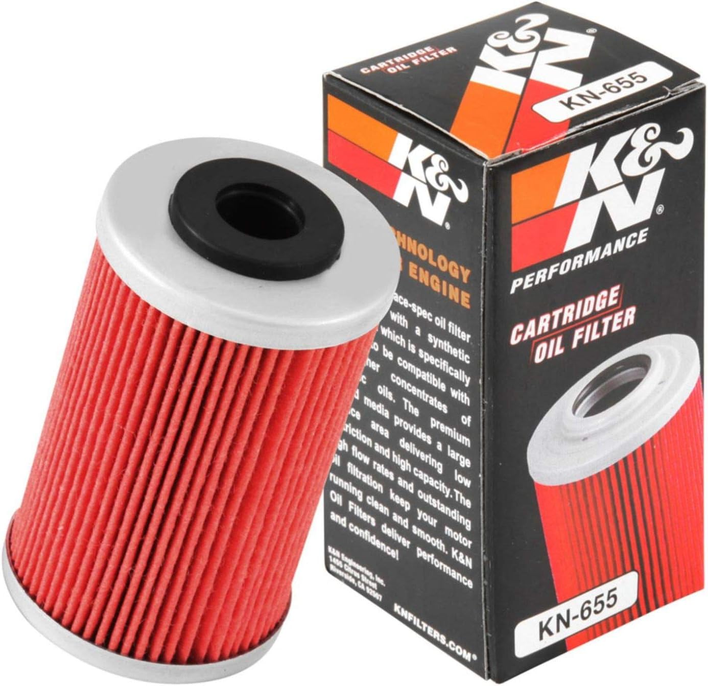 K&N Motorcycle Oil Filter High Performance, Premium, Designed to be used with