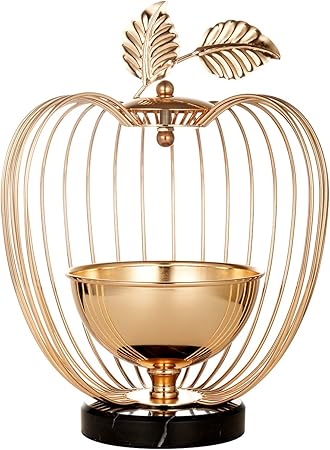 Yinasi Gold Metal Wedding Bird Cage Centerpiece Apple Shape Gift