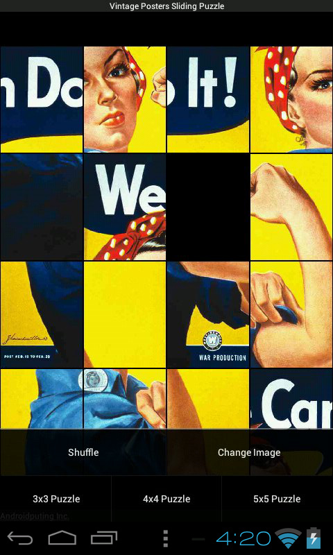 Vintage Advertisment Posters Sliding Puzzle