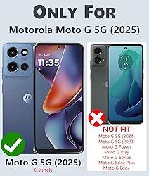 Iokmax for Motorola Moto G 5G 2025 Case with 2 Pack