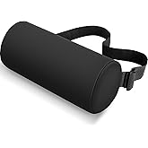 CushZone Lumbar Roll Support Pillow for Office Chair, Car, Gaming Chair, Memory Foam Back Cushion with Washable Cover for Rel